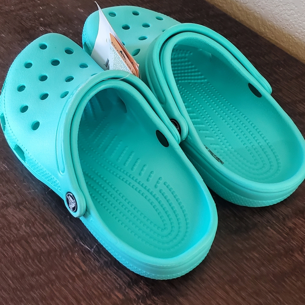 NWT Teal Crocs